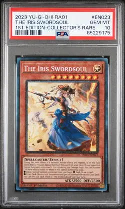 PSA 10 GEM MINT The Iris Swordsoul Prismatic Collectors Rare RA01-EN023 Yu-Gi-Oh - Image 1