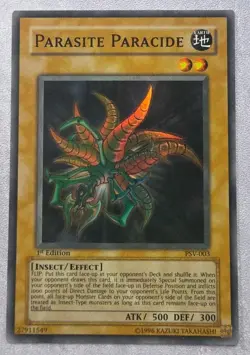 YuGiOh Parasite Paracide PSV-003 1st Ed Super Rare Foil Holo - Image 1