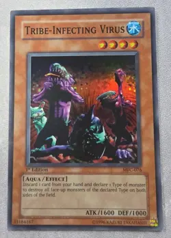 YuGiOh Tribe Infecting Virus 1st Ed MFC-076 Super Rare Foil Holo - Image 1