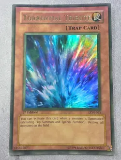 YuGiOh Freed the Brave Wanderer 1st Ed IOC-014 Ultra Rare Foil Holo - Image 1