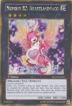 Yugioh - Number 82: Heartlandraco (Unlimited) - PGLD-EN025 (P) - Image 1