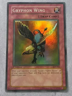 YuGiOh Gryphon Wing SDP-050 1st Ed Super Rare Foil Holo - Image 1