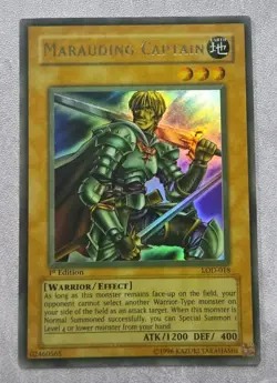 YuGiOh Marauding Captain 1st Ed LOD-018 Ultra Rare Foil Holo - Image 1