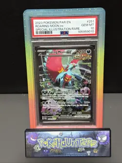 Pokemon Card Roaring Moon EX 251/182 Paradox Rift SIR PSA 10 GEM MINT - Image 1