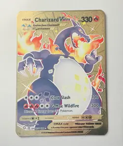 Pokemon Charizard VMAX Gold Metal Card TCG Gigantamax Charizard Vmax 🔥🔥🔥 - Image 1