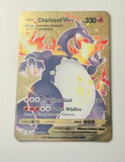 Pokemon Charizard VMAX Gold Metal Card TCG Gigantamax Charizard Vmax 🔥🔥🔥 - Image 2