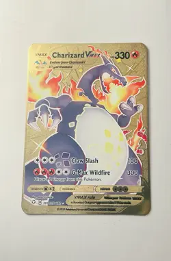 Pokemon Charizard VMAX Gold Metal Card TCG Gigantamax Charizard Vmax 🔥🔥🔥 - Image 5