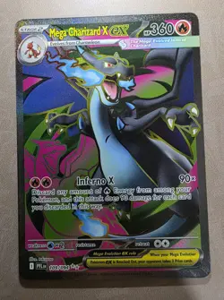 Pokemon TCG Mega Charizard X EX 109/094 Full Art Holo Ultra Rare Card - Me02 Set - Image 1