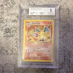 Charizard Pokemon 1999 Base Set Unlimited Holo BGS 5 4/102 English Card - Image 3