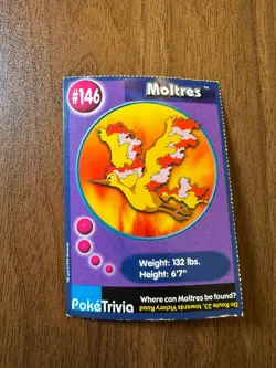 1999 Vulpix Moltres PokeTrivia Pokemon Card Mewtwo Strikes Back Movie Scene - Image 3
