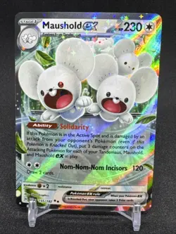 Maushold ex Paradox Rift 155/182 Double Rare Pokemon TCG Card NM - Image 1