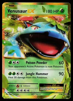 Pokemon Card - Venusaur EX Evolutions 1/108 Holo Rare EX 2016 - Image 1