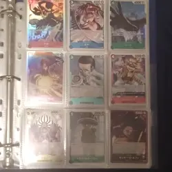 One Piece Card lot with Binder. Estimate about 200 cards in binder Various - Image 1