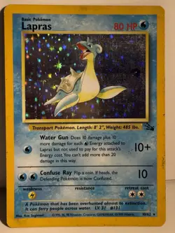 Pokemon Card - Lapras Fossil 10/62 Holo Rare - Image 1