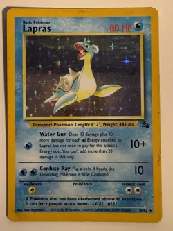 Pokemon Card - Lapras Fossil 10/62 Holo Rare - Image 2