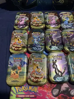 Lot Of 30 Pokemon Prismatic Evolution 151, me, Opened Mini Tins Empty No cards - Image 3