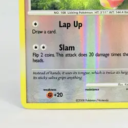 Pokemon TCG Card 2008 Majestic Dawn Reverse Holo Lickitung 39/100 NM - Image 5