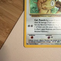 Pokemon Meowth Nintendo Black Star Promo 10 Holo Pokemon Card - Image 2