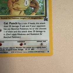 Pokemon Meowth Nintendo Black Star Promo 10 Holo Pokemon Card - Image 3