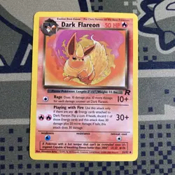 Vintage Pokemon TCG Dark Flareon Card 35/82 Team Rocket LP Great Condition - Image 1