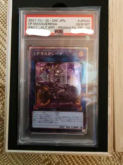 PSA10 Yu Gi Oh Card (New) IP Masquerena Prismatic Secret PAC1 JP034 Link Graded - Image 2