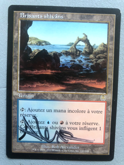 Mtg Carte Magic Apocalypse Shivan Reef Artist Signed Rob Alexander French LP/MP - Image 1