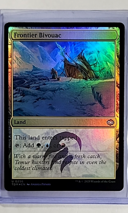 2025 MTG Magic The Gathering TDM Tarkir Dragonstorm Foil #256 Frontier Bivouac - Image 1