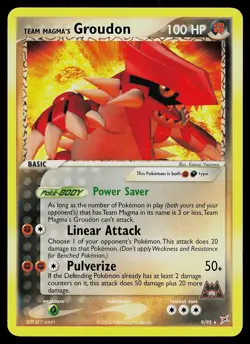 Pokemon Card - Team Magma's Groudon Team Magma vs Team Aqua 9/95 Rare Non-Holo - Image 1