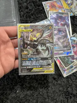 Pokemon Pikachu & Zekrom GX SM168 Team Up TAG TEAM GX Holo Rare Card - Image 2