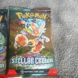 Pokemon Scarlet & Violet Stellar Crown Booster Packs 2x Cinderace Hydrapple - Image 3
