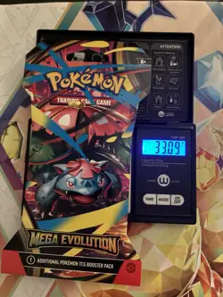 (VERY HEAVY) 33.09g Pokemon TCG Mega Evolution Sleeved Booster Pack (SEALED)✅ - Image 1