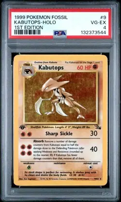 Kabutops 9/62 1st Edition - PSA 4 - Pokemon: Fossil - Image 1