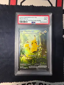 2026 POKEMON ASCENDED HEROES #276 PIKACHU ex SPECIAL ILLUSTRATION RARE PSA 9 - Image 1