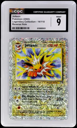 2002 Pokemon Legendary Collection Jolteon #14 CGC 9 Reverse Foil Mint Holo - Image 1