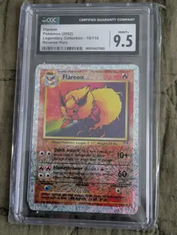 Pokemon 2002 Flareon 10/110 Legendary Collection Reverse Holo - CGC 9.5 Mint+ - Image 1