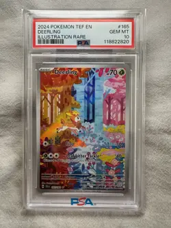 2024 Pokemon TEF EN Deerling Illustration Rare PSA 10 Gem Mint - Image 1