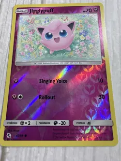Jigglypuff Rev Reverse Holo SM Hidden Fates Pokemon NM 41/68 Sun & Moon - Image 4