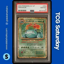 2023 POKEMON CLASSIC COLL. JP VENUSAUR & LUGIA EX #003/032 VENUSAUR HOLO PSA 10 - Image 1