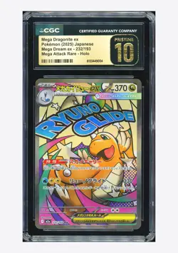 Pokemon CGC 10 PRISTINE Mega Dragonite ex MA 2025 232/193 M2a Japanese - Image 1