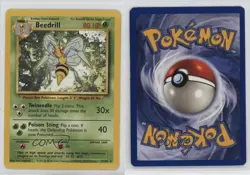 Beedrill Pokemon Base Set Rare #17 1999 - Image 3
