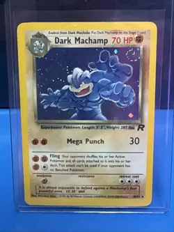 Pokemon TCG Dark Machamp Team Rocket 10 Holo Unlimited Holo Rare - Image 1