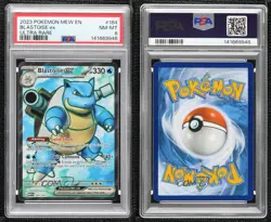 Blastoise ex Ultra Rare Pokemon Scarlet & Violet 151 MEW PSA 8 - Image 3