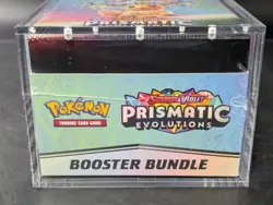 Pokemon SV8.5 Prismatic Evolutions Sealed Booster Bundle Display Case W/Acrylic - Image 5