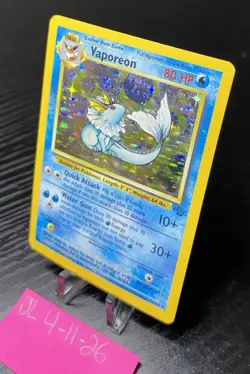 Pokemon TCG Vaporeon Jungle 12/64 Holo Unlimited Holo Rare - Image 2
