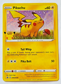 Pokemon TCG: Pikachu Celebrations Black Star Promo SWSH039 Near Mint - Mint - Image 1