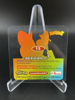 Beedrill 15 Pokemon Lamincards 2006 Edibas English Nintendo - Image 2