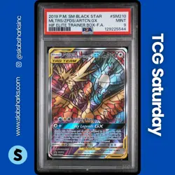 2019 POKEMON BLACK STAR PROMO MOLTRES & ZAPDOS ARTICUNO GX TAG TEAM FA PSA 9 - Image 1