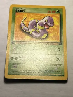 Pokemon TCG Team Rocket 1st Edition Ekans 56/82 Vintage WOTC Card NM - Image 4