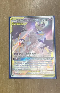 PokÃ©mon TCG Solgaleo & Lunala GX Full Art Holo Card 216/236 Cosmic Eclipse - Image 2
