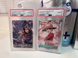 2025 One Piece English OP13 Monkey D Luffy, SP and SEC Alternate Art PSA 10 - Image 2